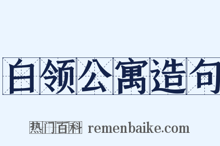白领公寓造句是什么意思的图片